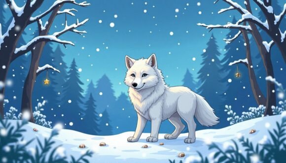 Download 🎄 Heavenly Snow Wolf Painting - Wolf painting Collection