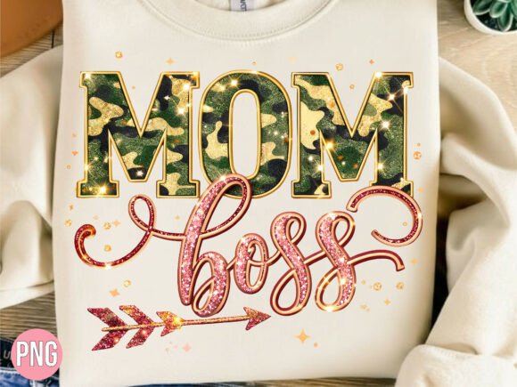 Download Camo Mom Boss Glitter Arrow PNG - Premium Resources