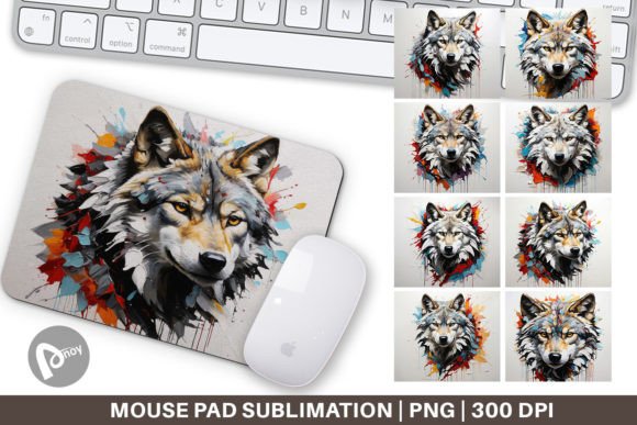 Download Mouse Pad 3D Wolf Painting - Wolf painting Collection