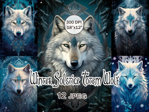 Download Winter Solstice Tribal Wolf JPEG Clipart - Premium Resources