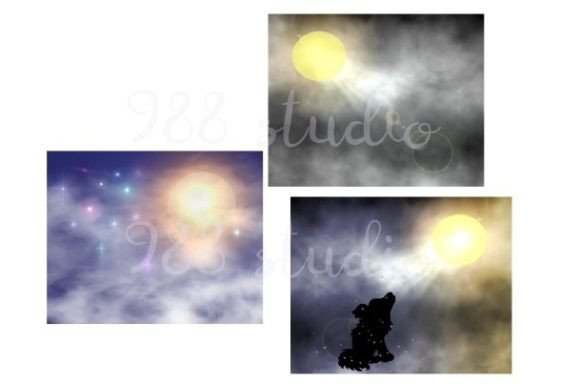 Download Moon Star Wolf Background Fantasy Png - Fantasy Collection